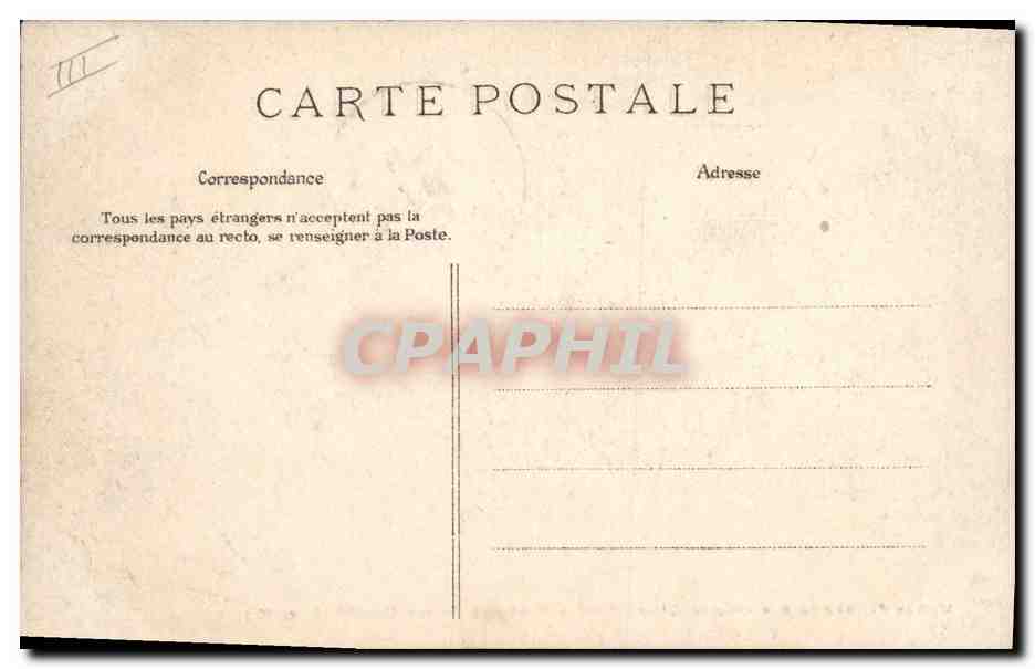 Maison de retraite des Artistes Dramatiques à Fontainebleau — Vue prise du Jardin potager — C. L. C. — Verso