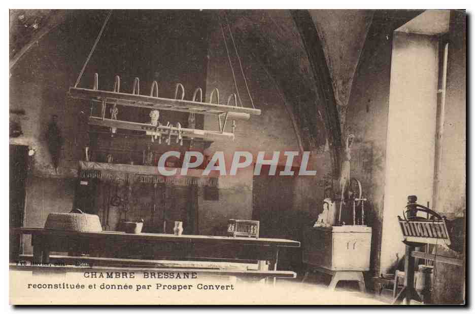 CPA Folklore Bresse Chambre Bressane reconstituee et donnee par Prosper Convert