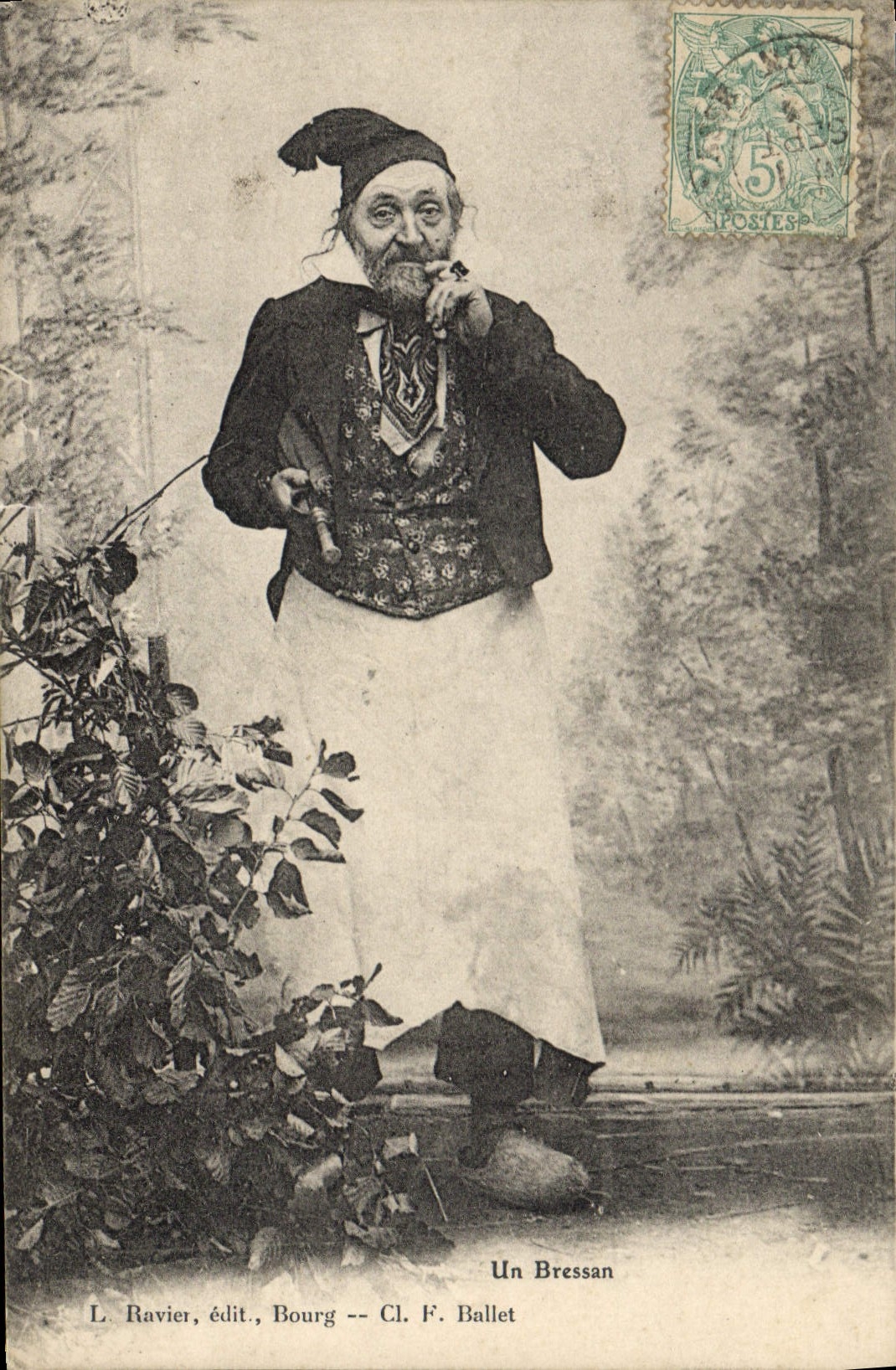 CPA Folklore Bresse Un Bressan