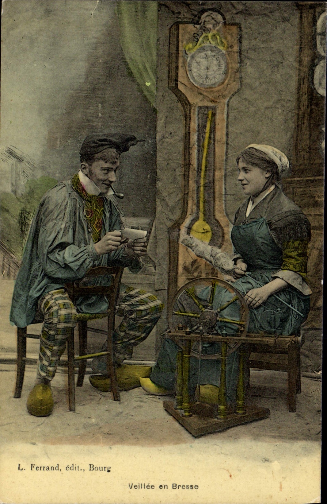 CPA Folklore Veillee en Bresse 