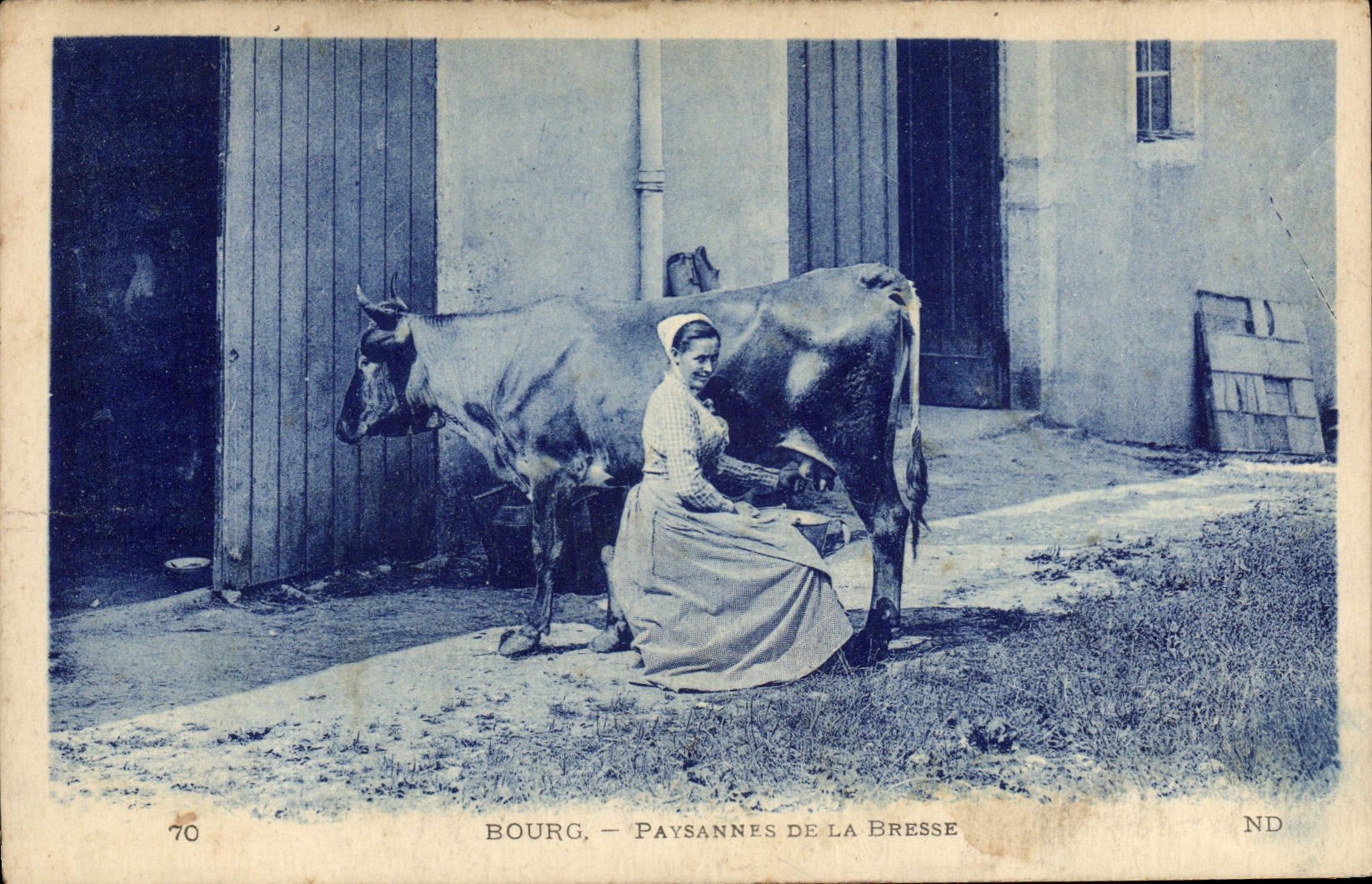 CPA Folklore Bresse Bourg Paysannes de la Bresse Vache