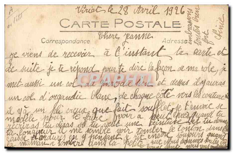 CPA Folklore Bresse Bourg Paysannes de la Bresse Vache — Verso