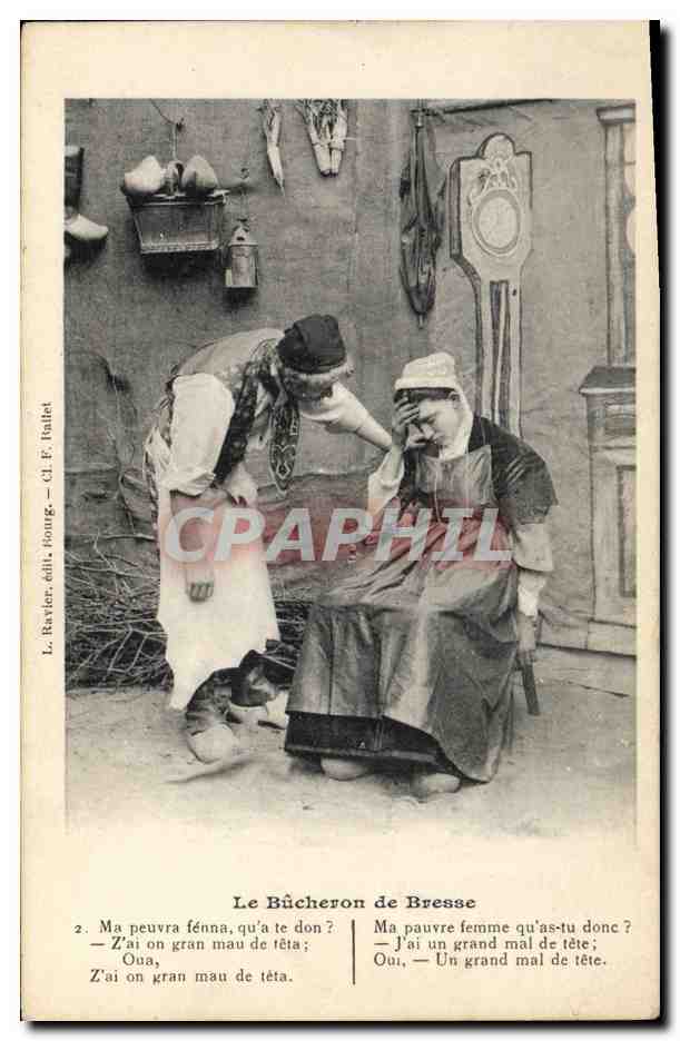 CPA Folklore Le bucheron de Bresse 