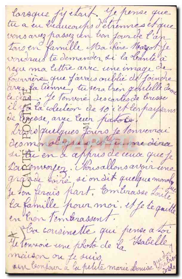 CPA Folklore Le bucheron de Bresse  — Verso
