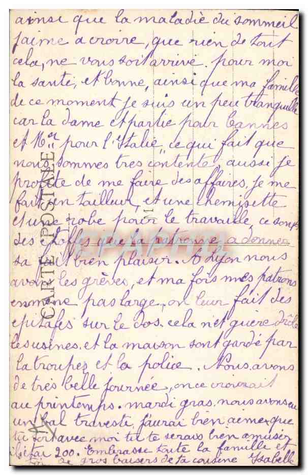 CPA Folklore Le bucheron de Bresse  — Verso