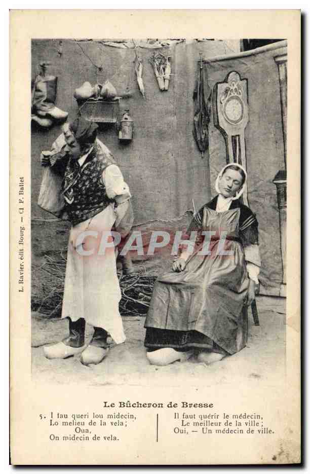 CPA Folklore Le bucheron de Bresse 