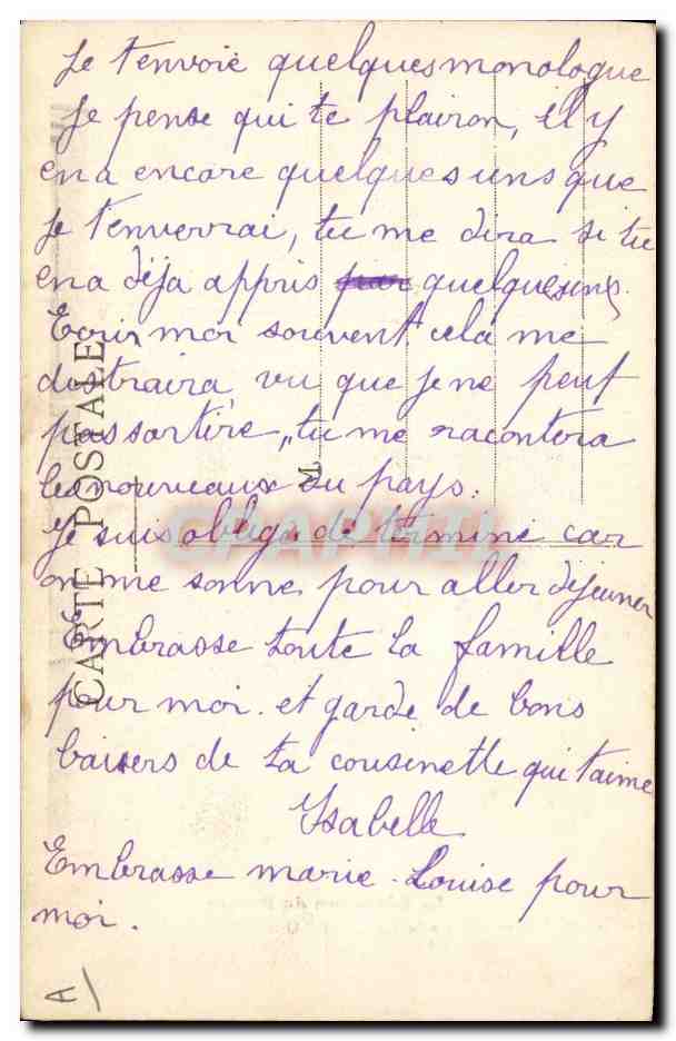 CPA Folklore Le bucheron de Bresse  — Verso
