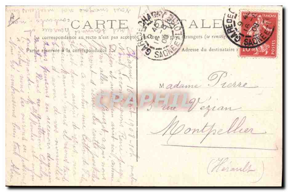 CPA Folklore Bresse Noce Bressane Mariage — Verso