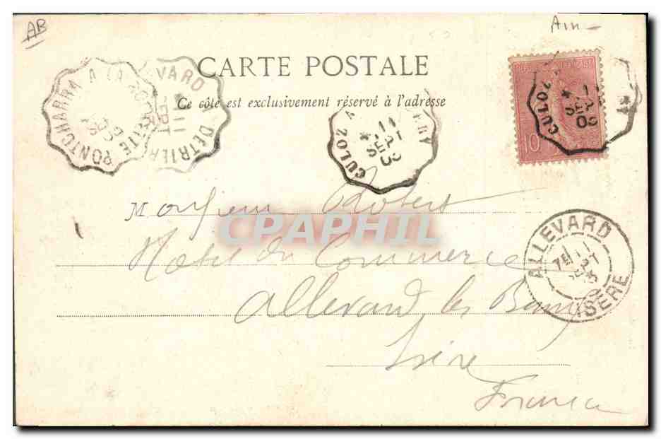 CPA Folklore Bresse Le costume Bressan — Verso