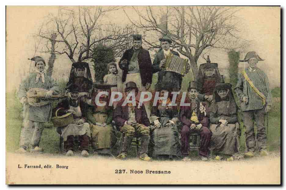 CPA Folklore Bresse Noce Bressanne Mariage