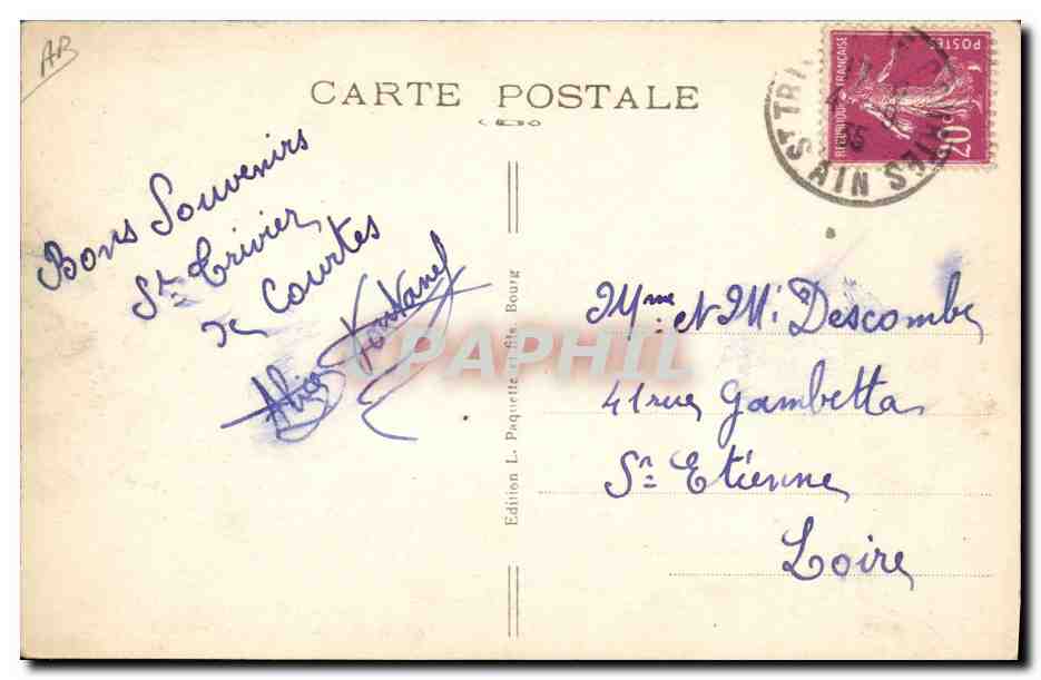 CPA Folklore Bresse Les Ebaudis La noce Bressane Anciens costumes — Verso