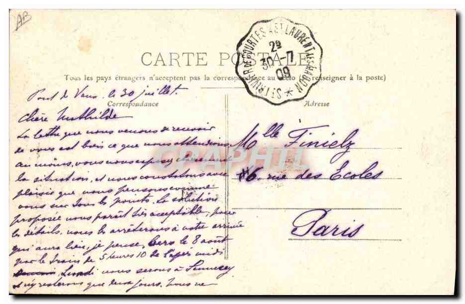 CPA Folklore Bresse Bressane Ancien costume des environs de Pont de Vaux  — Verso