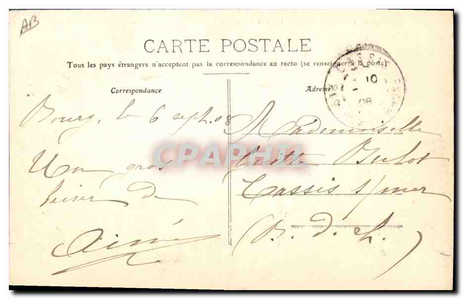 CPA Folklore Bresse Bressane — Verso