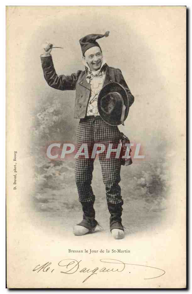 CPA Folklore Bresse Bressan le jour de la St Martin