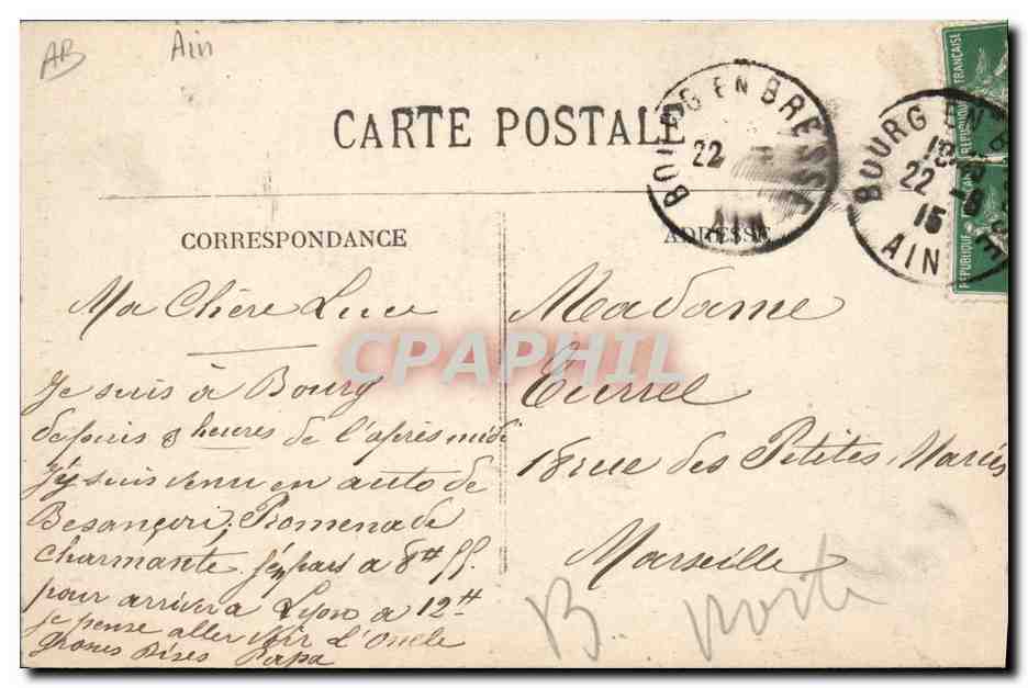 CPA Folklore Bresse Bressane ancienne et Bressane moderne — Verso