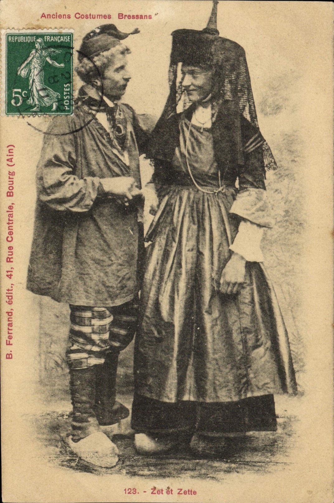 CPA Folklore Bresse Zet et Zette