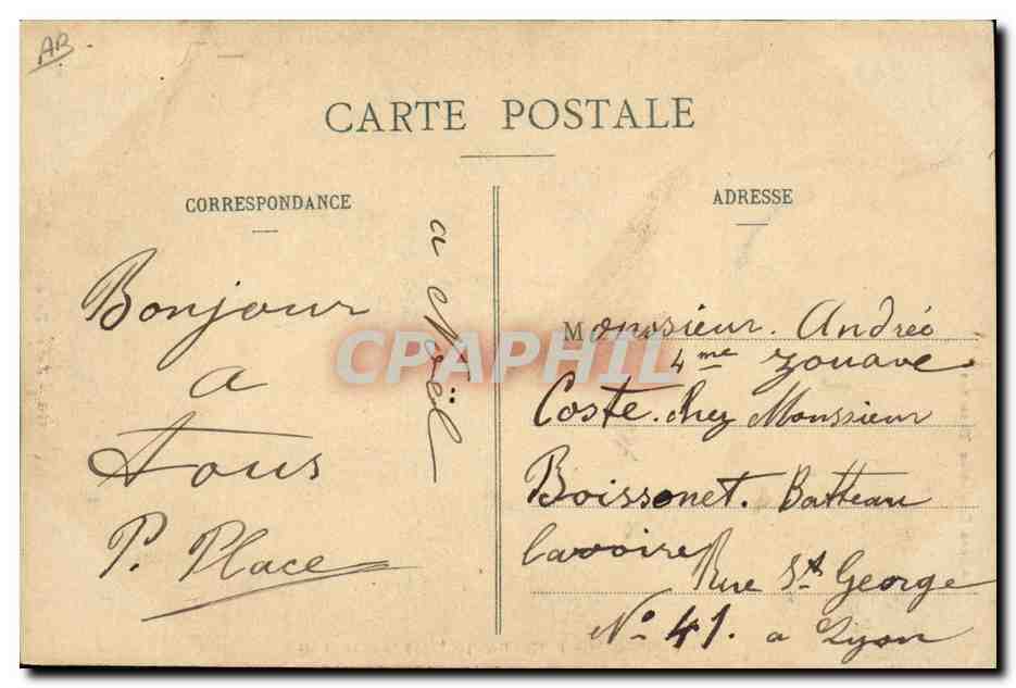CPA Folklore Bresse Zet et Zette — Verso
