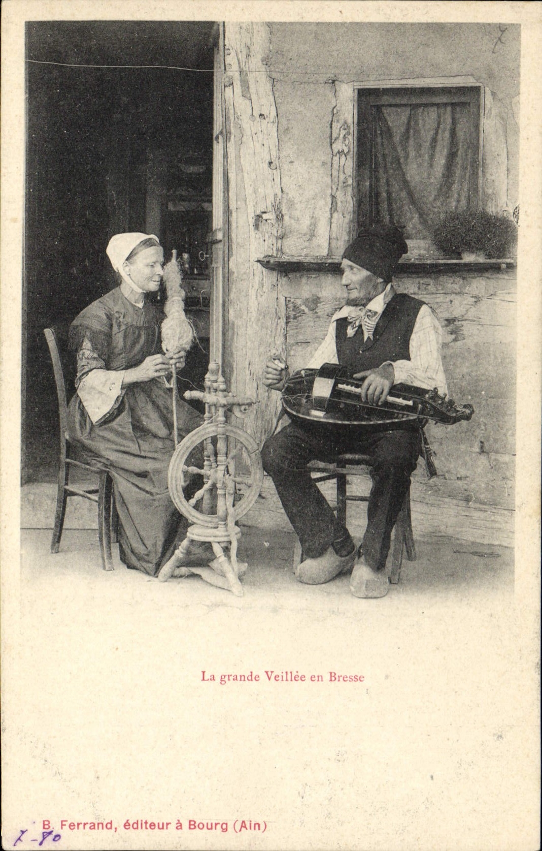 CPA Folklore Bresse La grande veille en Bresse