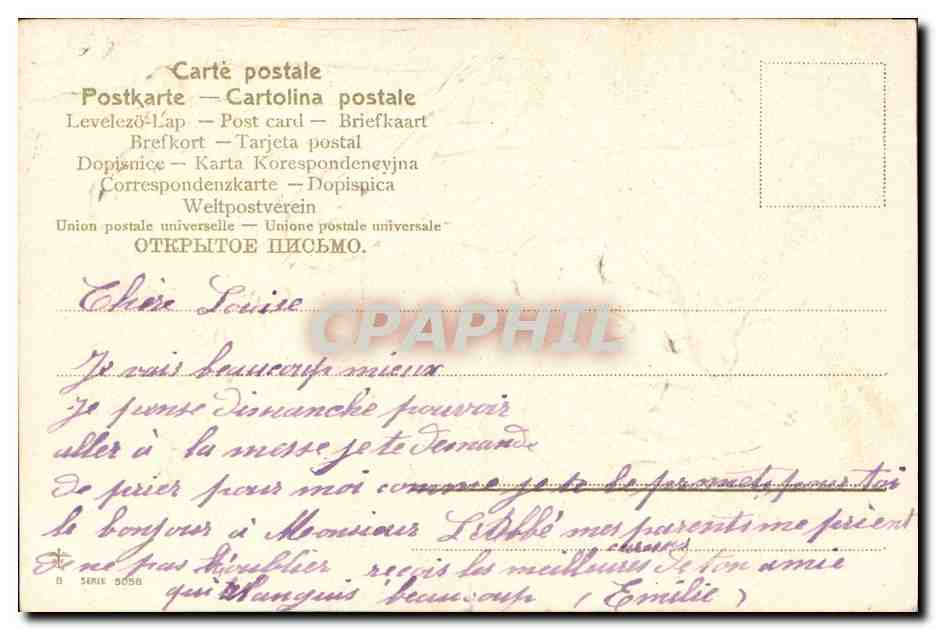 CPA Fantaisie Enfant Paques Mouton  — Rückseite