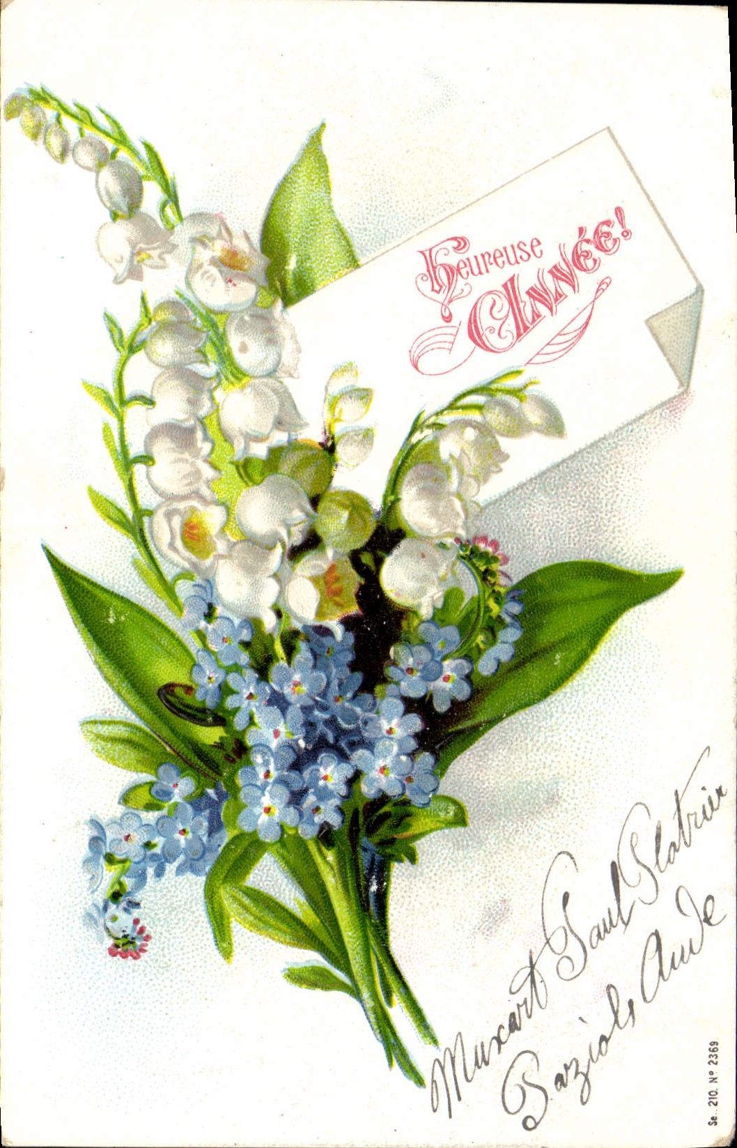 CPA Fantaisie Fleurs Muguet