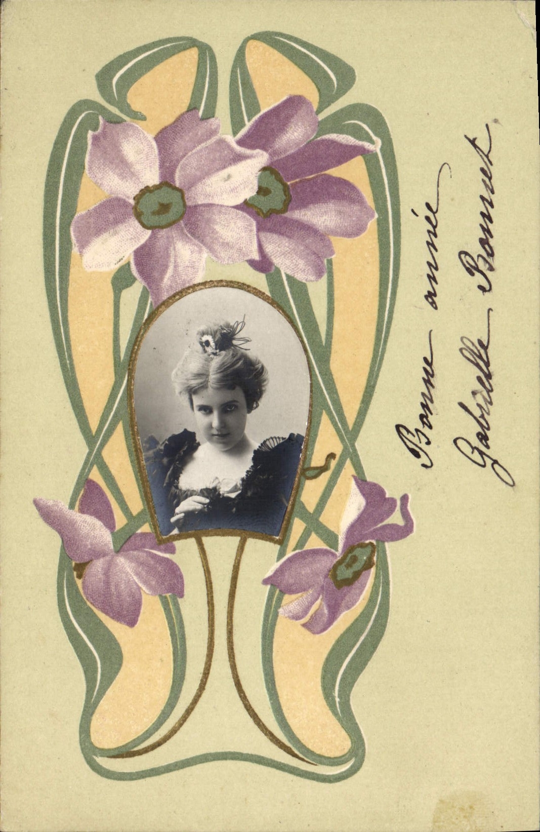 CPA Fantaisie Fleurs Femme