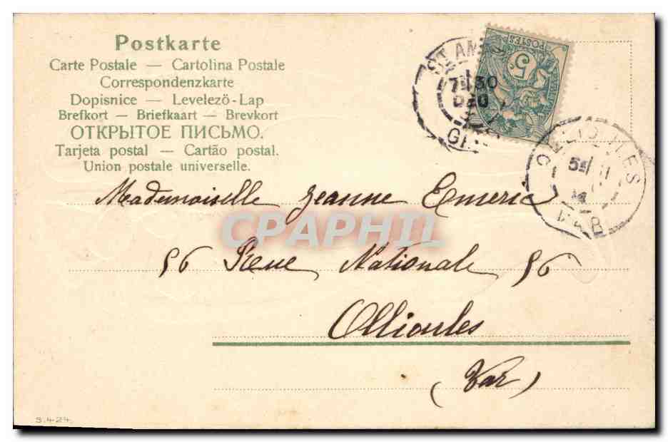 CPA Fantaisie Fleurs Femme — Reverso
