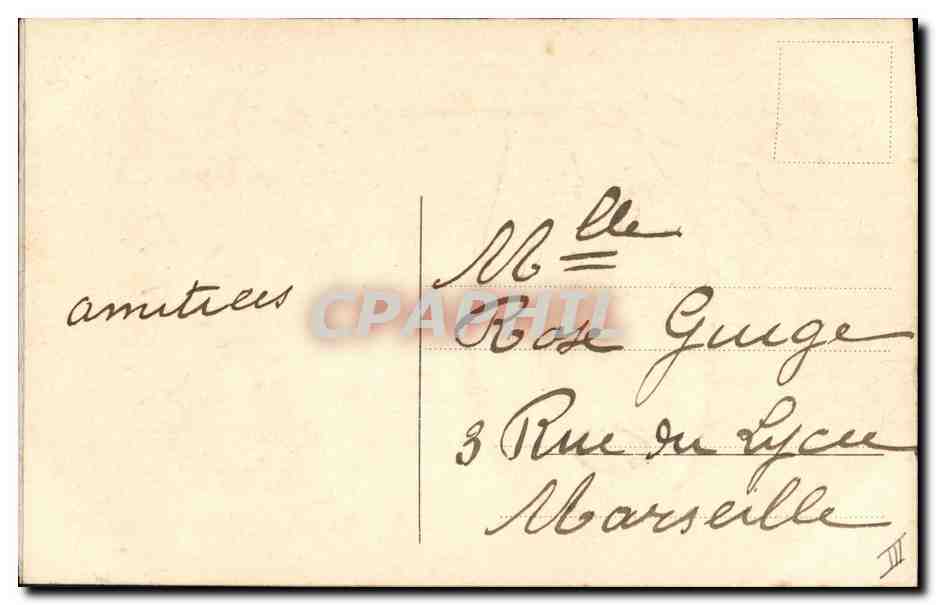 CPA Fantaisie Fleurs Femme — Verso
