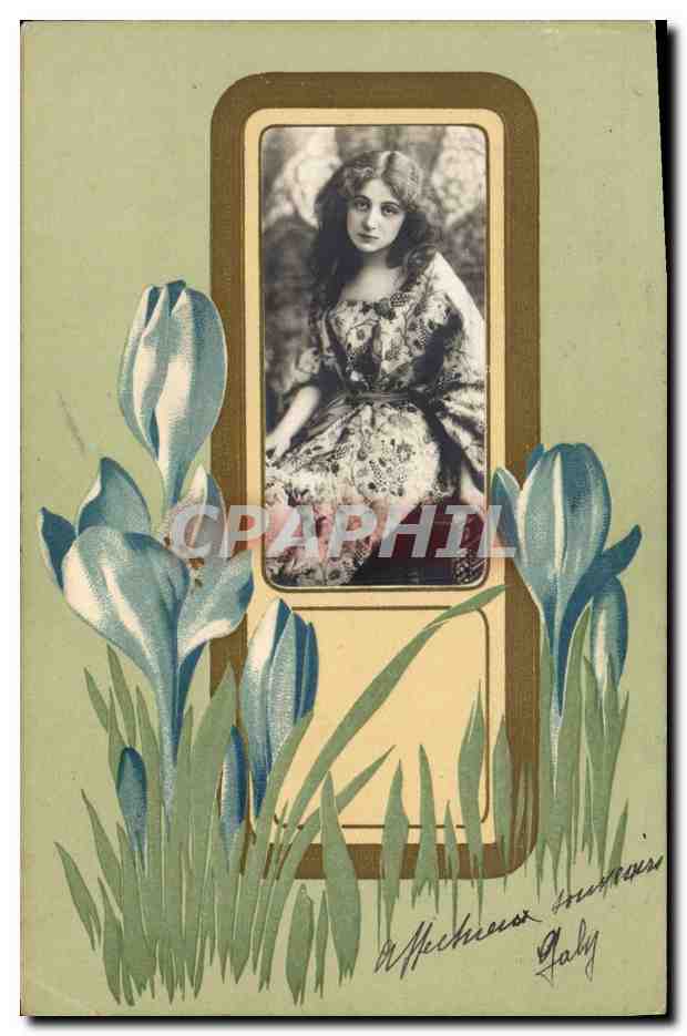 CPA Fantaisie Fleurs Femme
