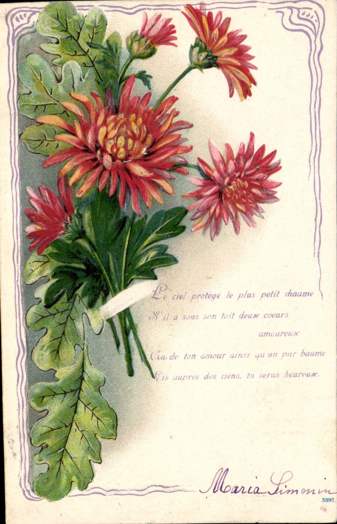 CPA Fantaisie Fleurs 