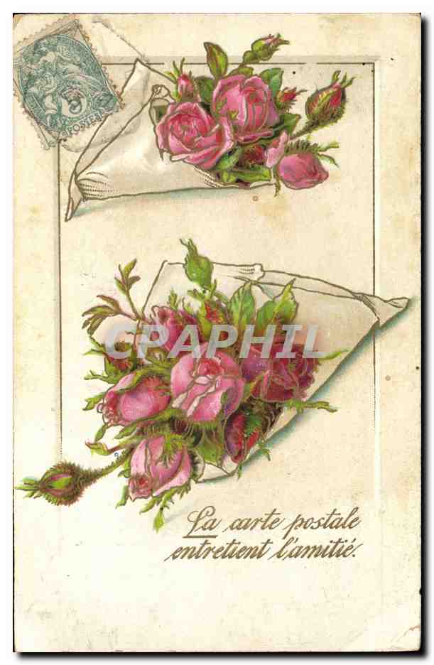 CPA Fantaisie Fleurs 