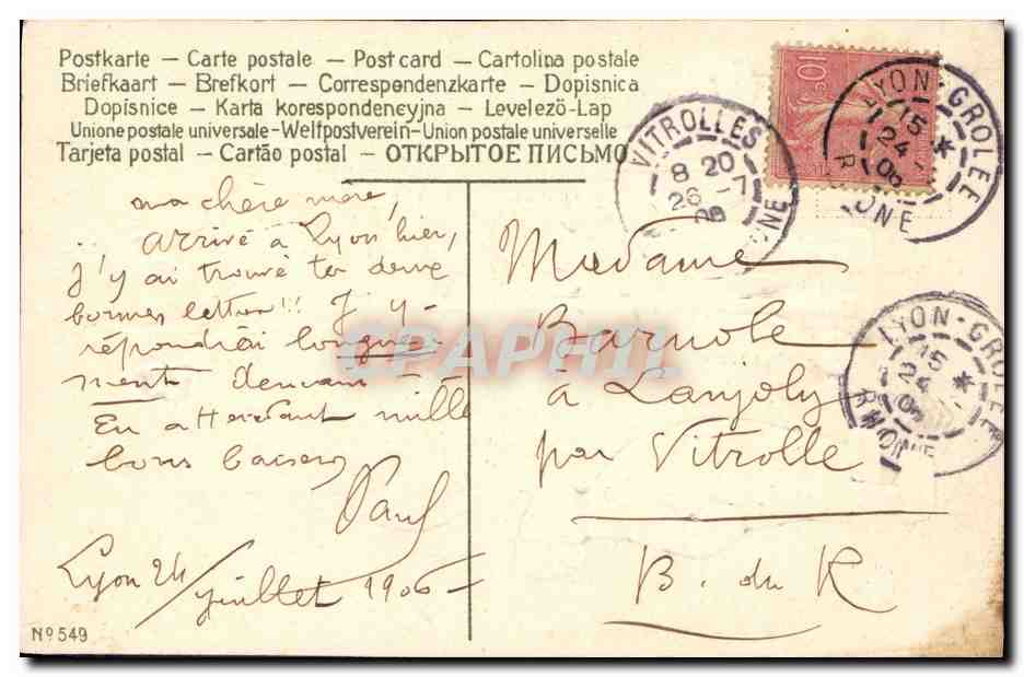 CPA Fantaisie Enfants  — Rückseite