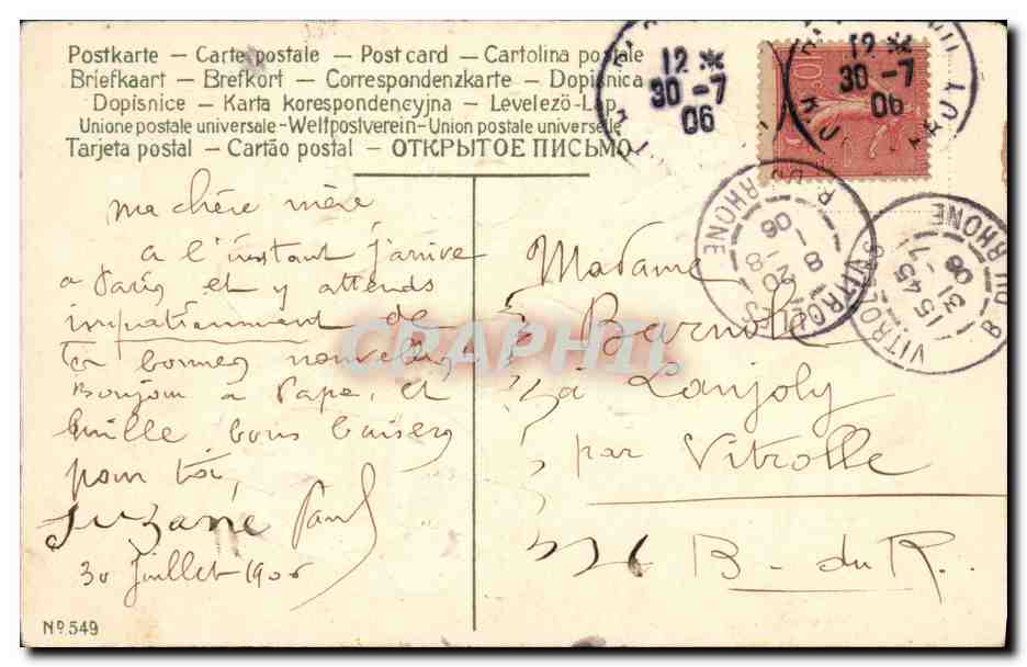 CPA Fantaisie Enfants  — Rückseite
