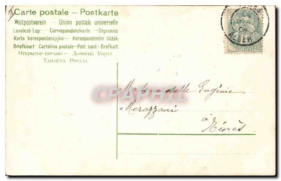 CPA Fantaisie Fleurs Poisson 1er Avril — Verso