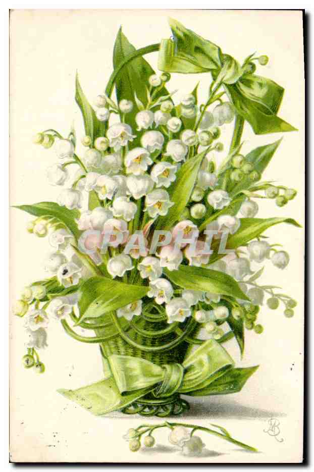 CPA Fantaisie Fleurs Muguet