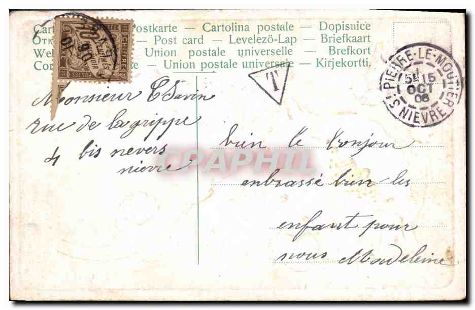 CPA Fantaisie Fleurs  — Rückseite