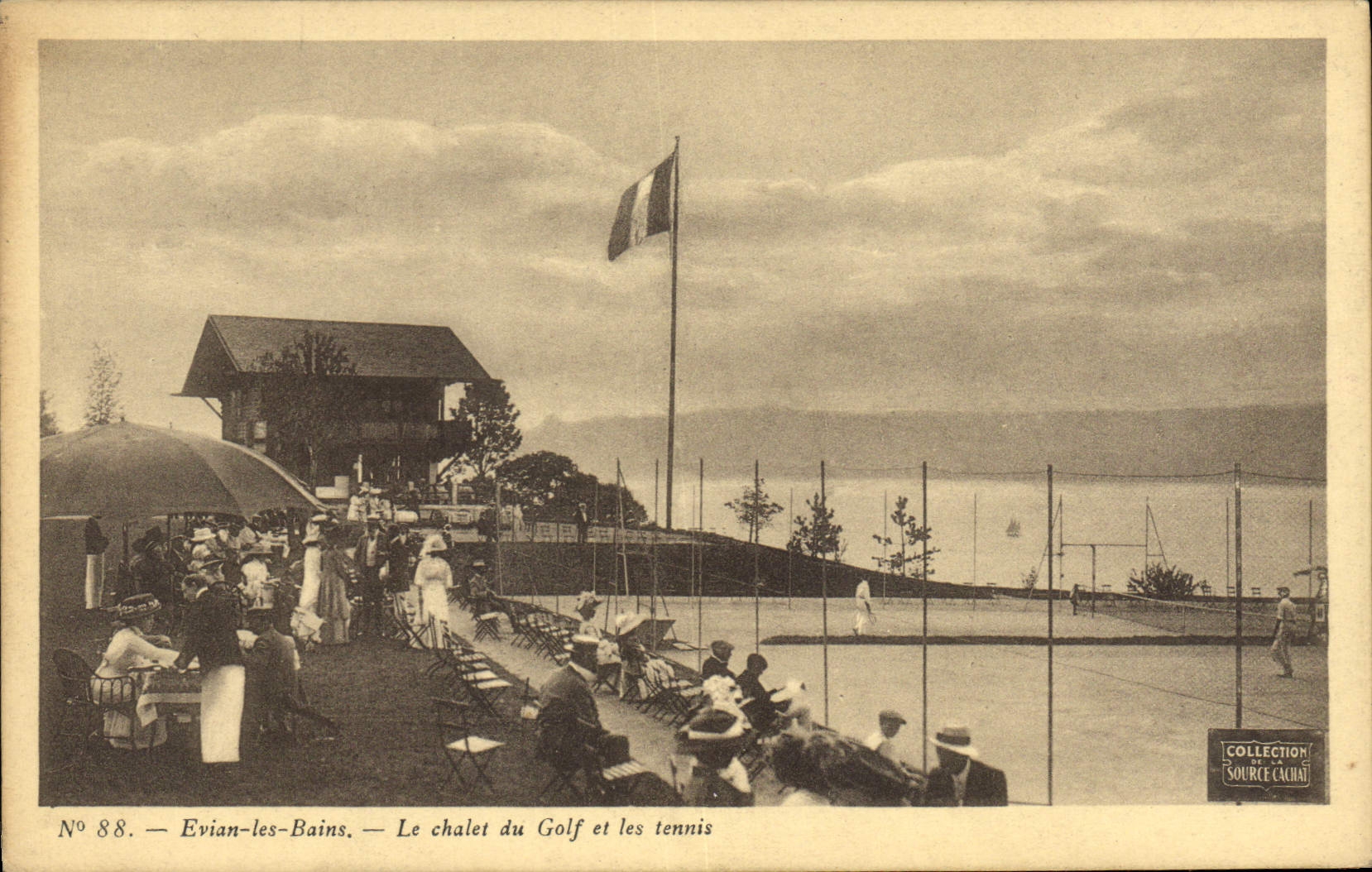 Evian-les-Bains — Le chalet du Golf et les tennis — Collection Source Cachat, n°88