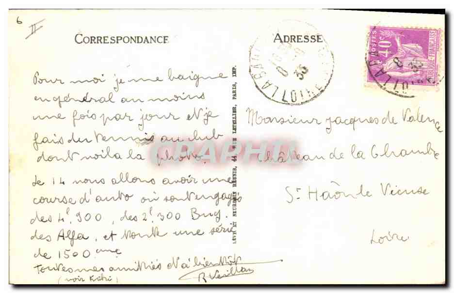 CPA Tennis Club La Baule  — Verso
