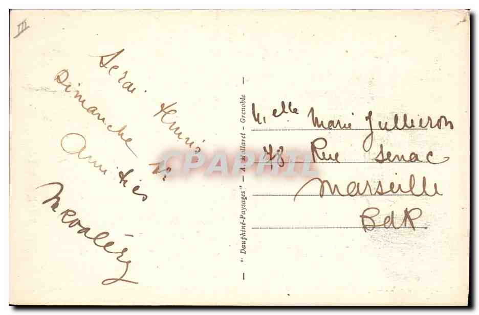 Villard-de-Lans (1045 m.) — Le Grand Hôtel de Paris — Les Tennis — A.M. — Reverso