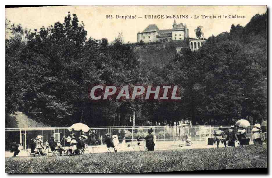 Uriage-les-Bains — Le Tennis et le Château — P. Gaude, phot. édit. Grenoble