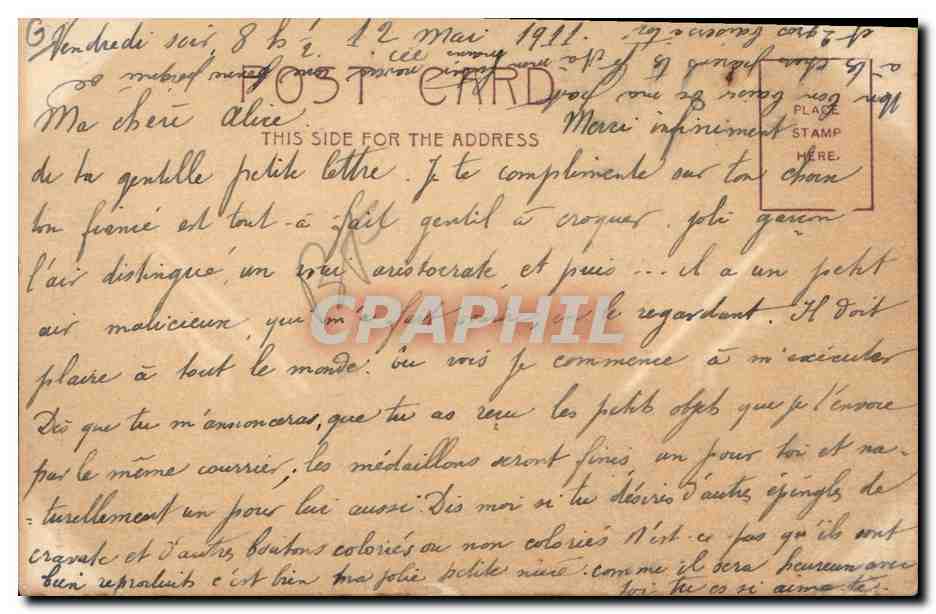Jeune femme — portrait — H. C. J. Deeks & Co., Paterson, N.J. — Achterkant