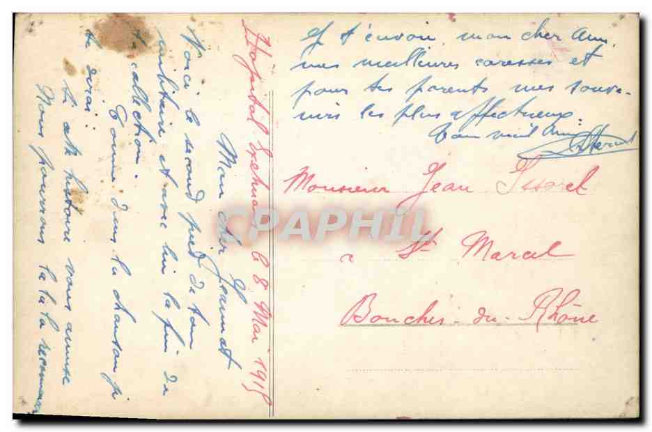 CPA Puzzle Militaria En marche Infanterie — Rückseite