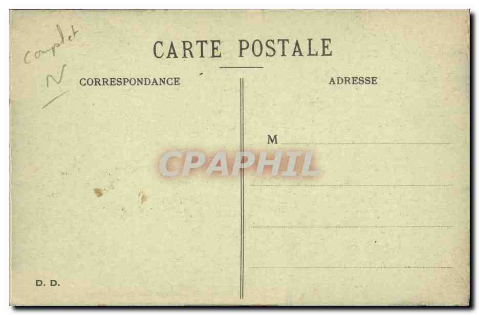 CPA Puzzle Militaria la corvee de battage des couvertures — Verso