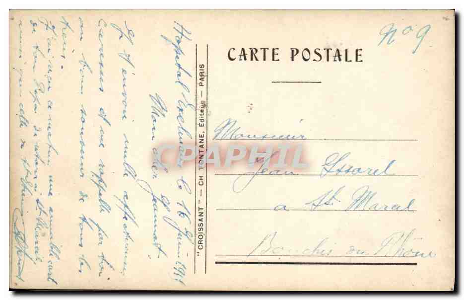 Antike Ansichtskarte Puzzle Casimir Perier — Rückseite