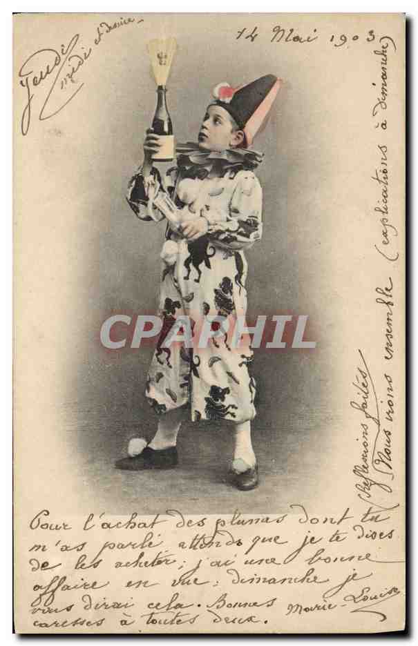 CPA Enfant Pierrot 