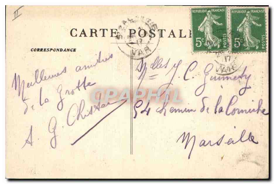 CPA Arbre La Sainte Baume Le grand chene  — Rückseite