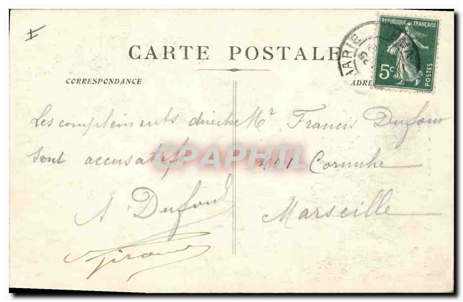 CPA Arbre Foret de la Sainte Baume La Grand Draio  — Verso