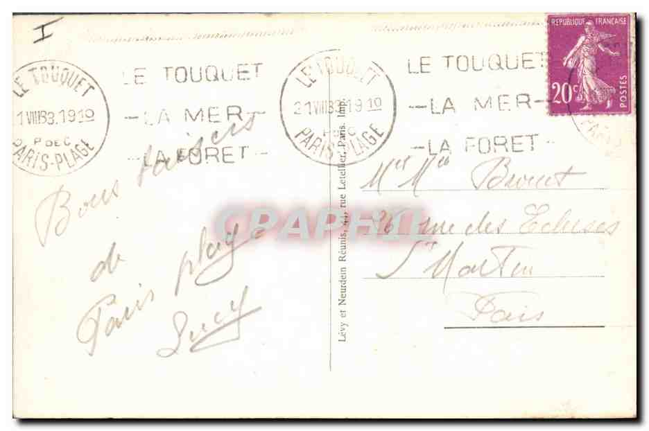 CPA Arbre Le Touquet Paris Plage Son charme Sa foret  — Verso