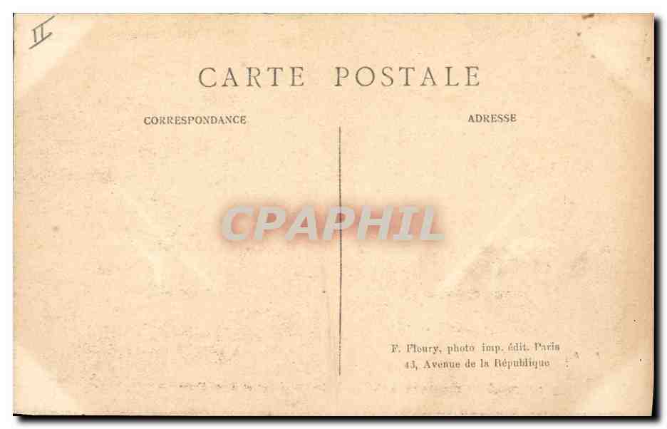 CPA Arbre Foret du Meudon Le cedre vert et route forestiere  — Rückseite