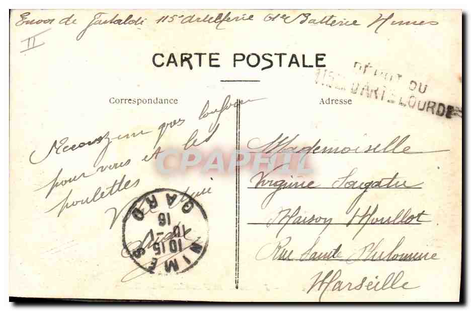 CPA Arbre Nimes Jardin de la fontaine Le cedre  — Rückseite