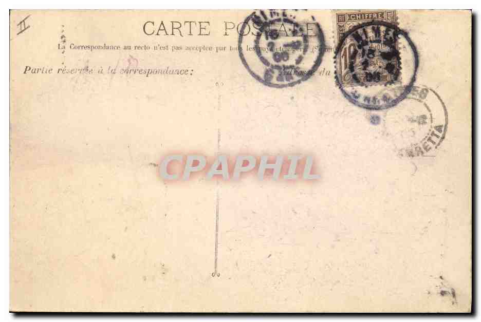 CPA Arbre Nimes Le grand cedre  — Rückseite
